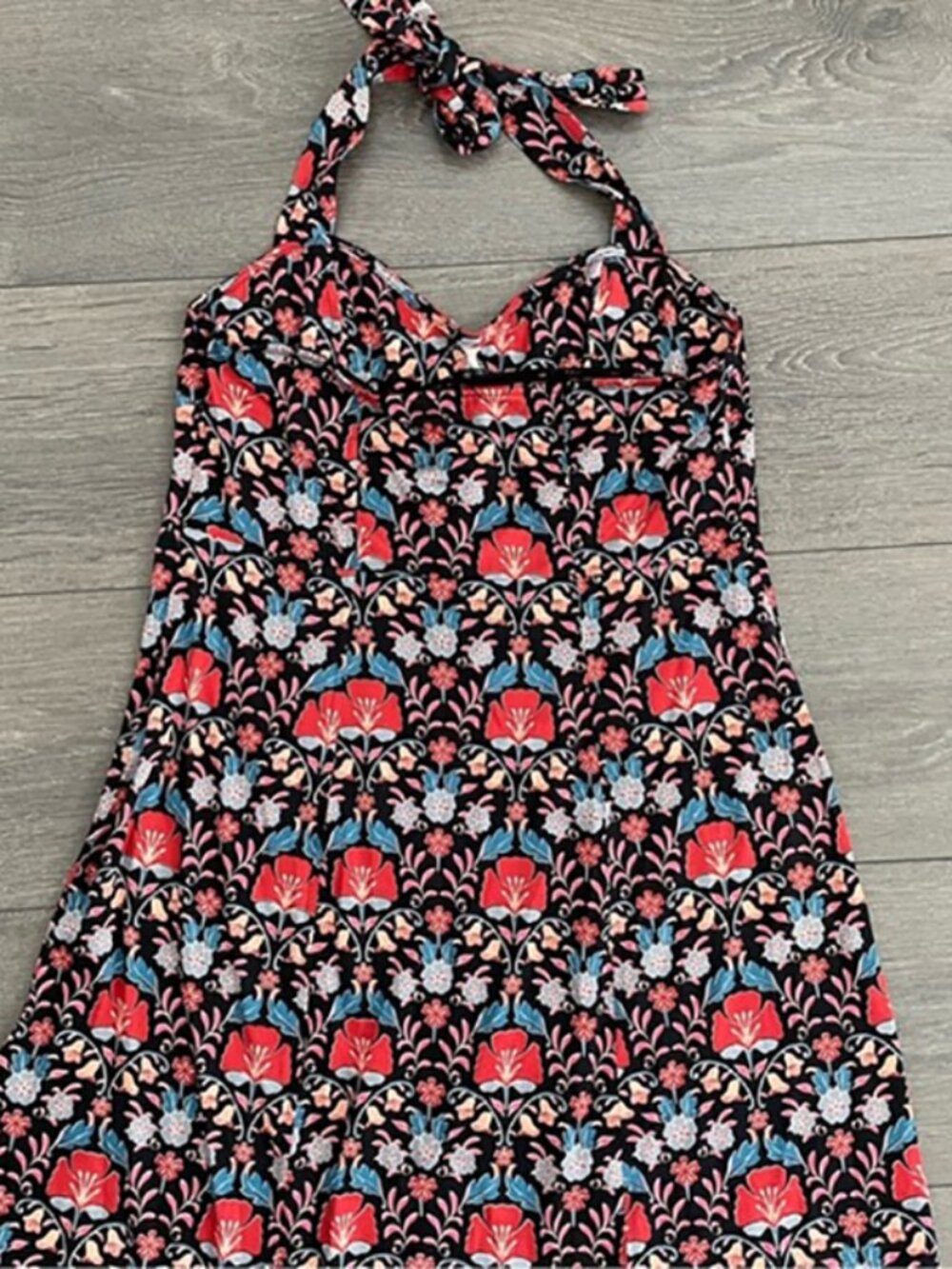 Free People Sasha Mini Dress- Black Vintage Floral - Picture 3 of 6